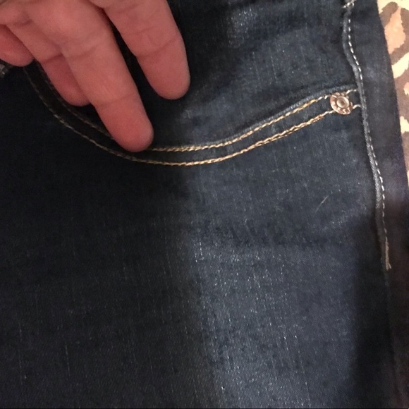 GAP Premium Super Skinny size 12  dark blue stretch denim with zippers at ankle - Picture 8 of 14
